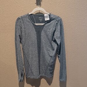 Nike Gray Long Sleeve Women's Top